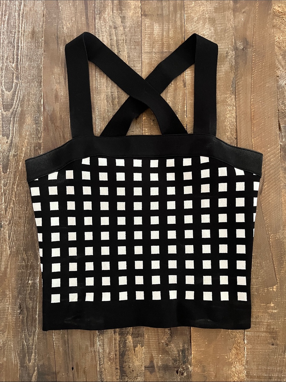Derek Lam 10 Crosby graphic knit top, size M